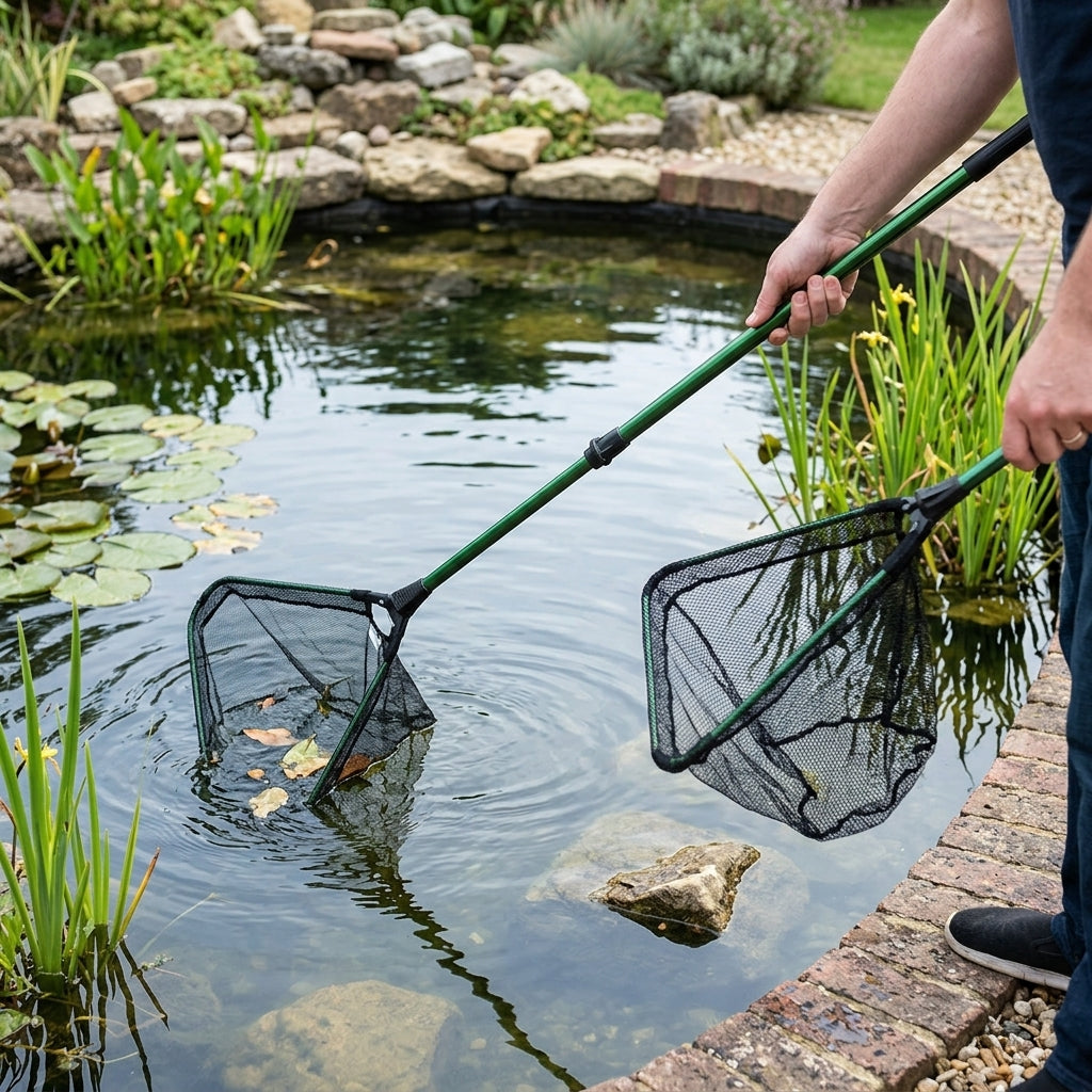 2.2m Telescopic Skimmer and Catch Net Set – Collapsible Pond Cleaning Tools