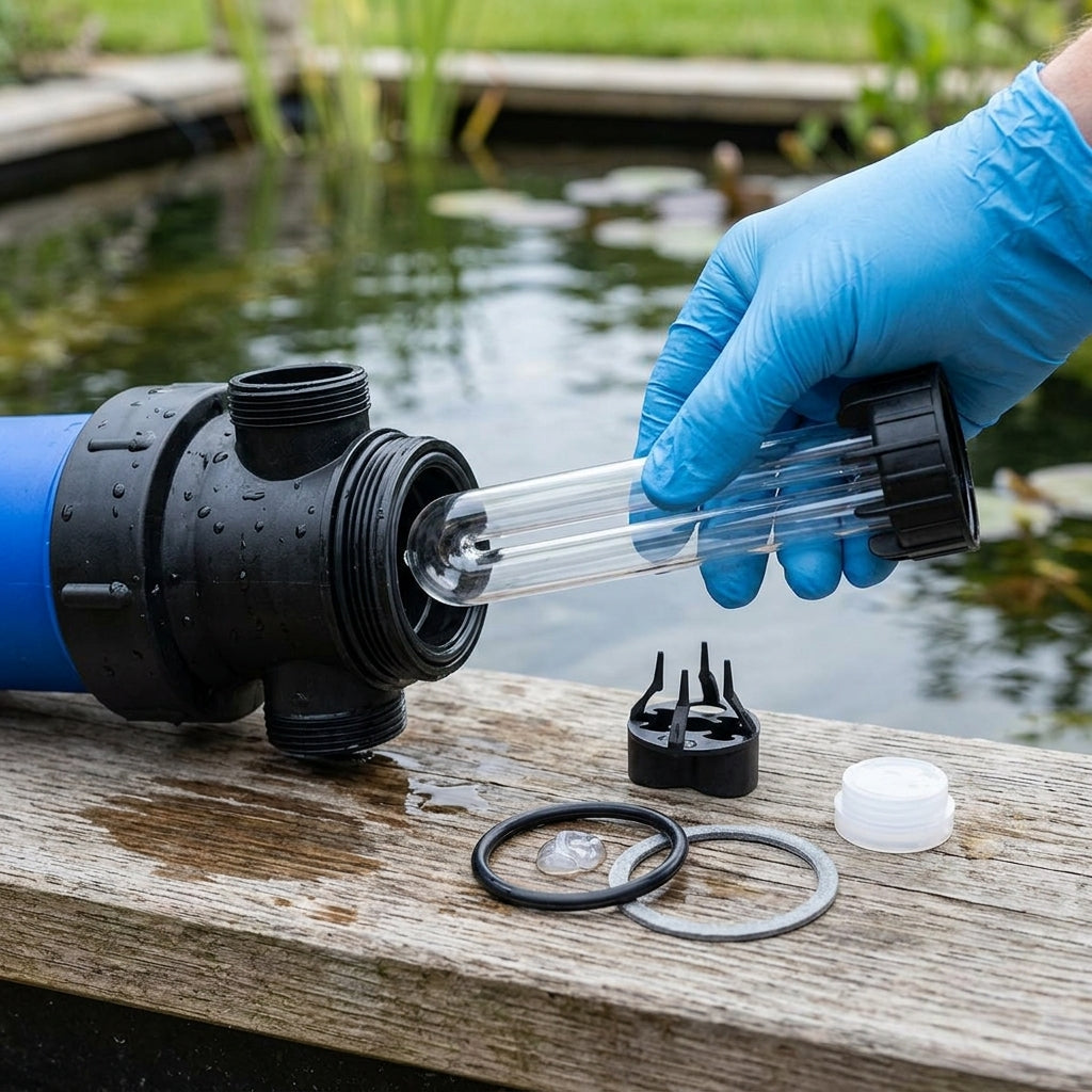 55W Quartz Sleeve for Pond UVC with O-Rings and Bulb Lug