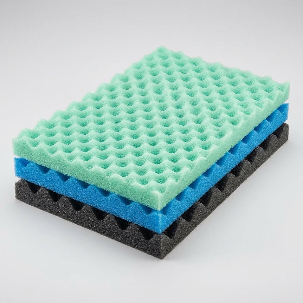 17x11 Inch Filter Foam Triple Pack – Coarse, Medium & Fine Layers (view 2)