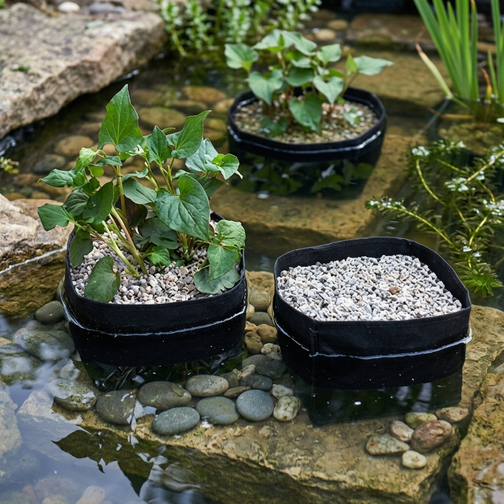 25cm Square Flexible Pond Planting Baskets – Triple Pack, Polypropylene