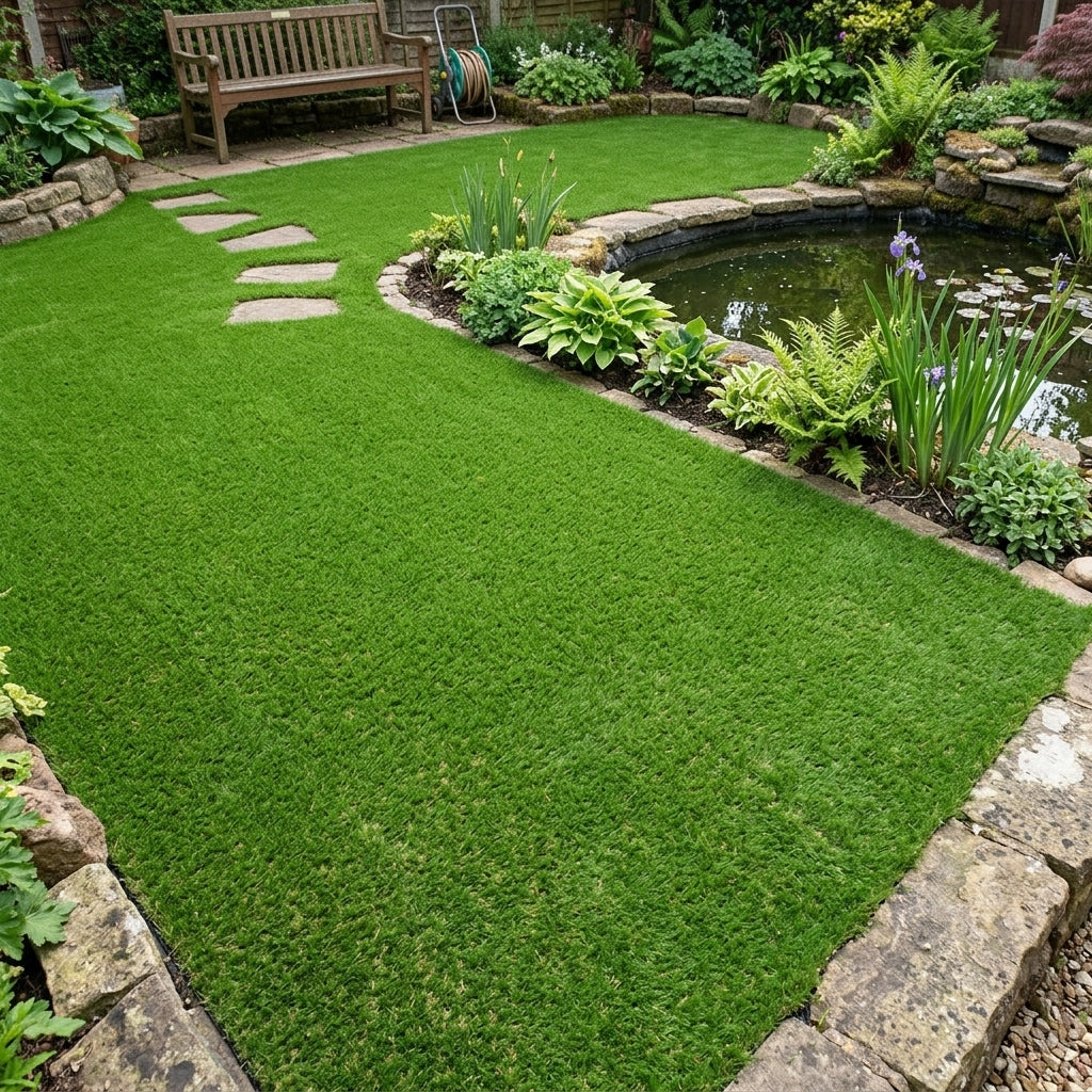 4m x 5m artificial grass with 38mm pile for gardens