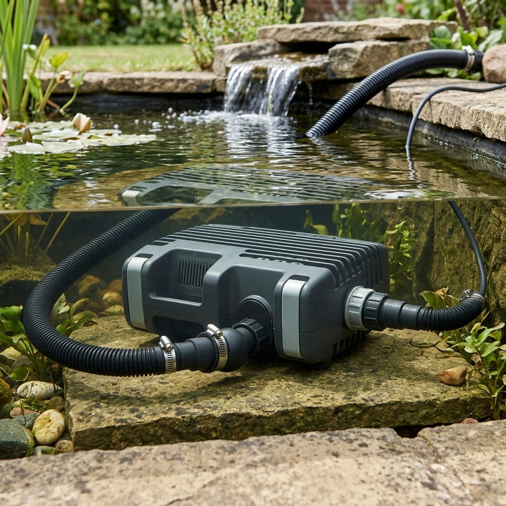 Filter Pump with Hose and Clips, 33.8 x 27.8 x 14.4cm, 130W, 230V