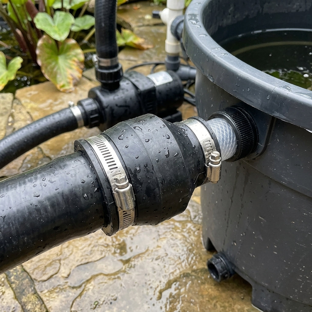 4" to 1.5" Flexible Pipe Connector, Reducing Coupling, Reusable