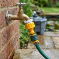 0.75 Inch Threaded Tap Connector with 1/2" Adaptor for Garden Hose