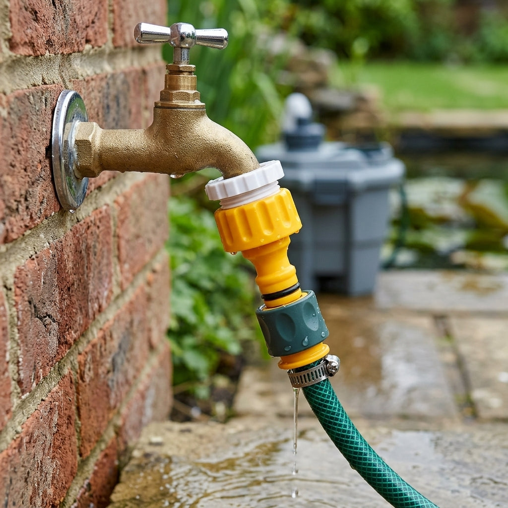 0.75 Inch Threaded Tap Connector with 1/2" Adaptor for Garden Hose