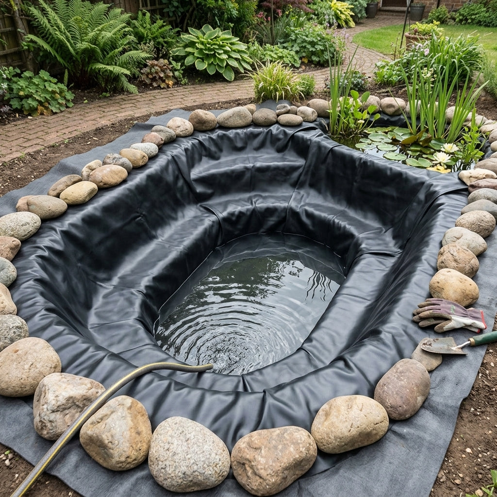 8m x 3m Pond Liner with 40 Year Guarantee and Underlay