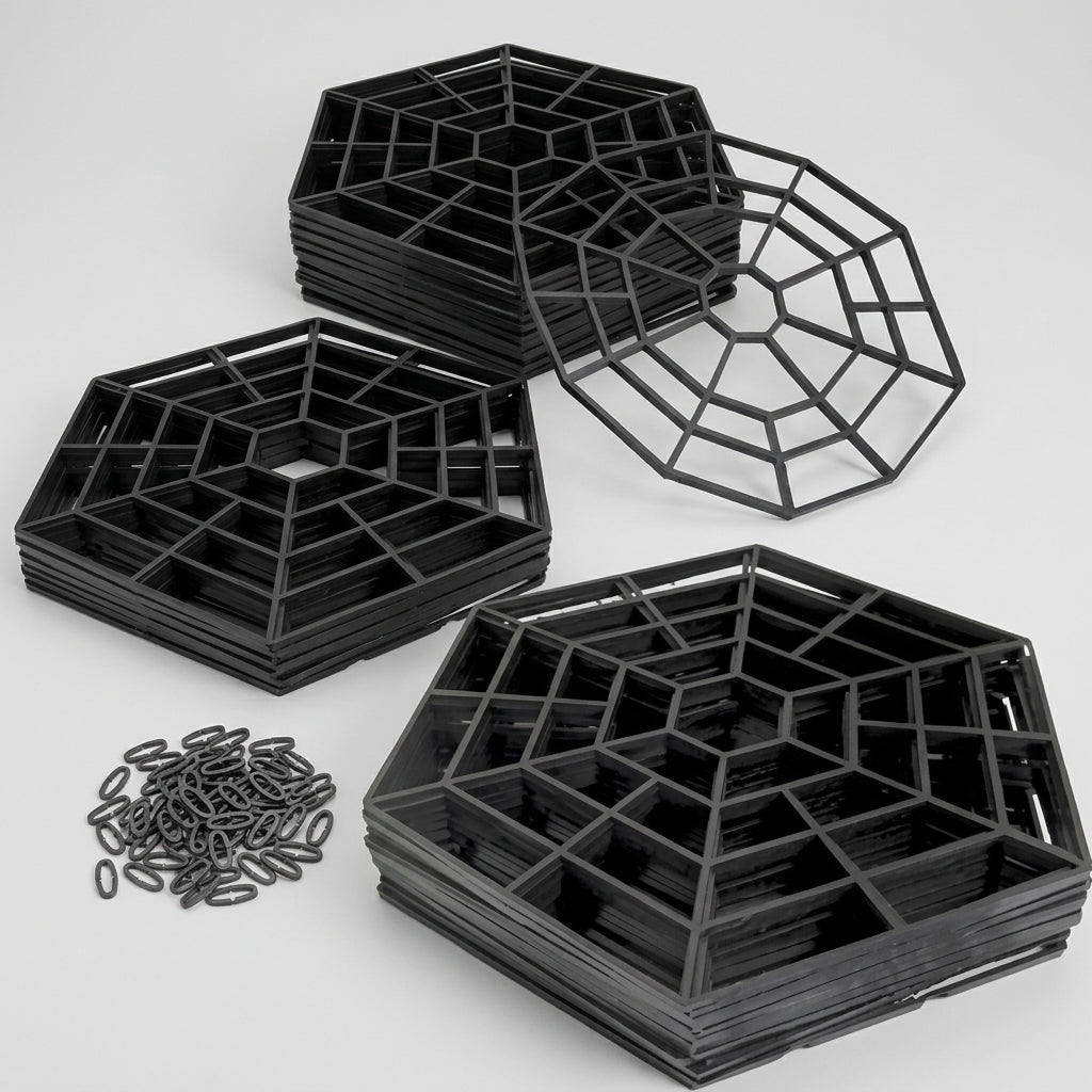 30cm x 27cm Pond Edge Protectors – 30 Interlocking Rings Set (view 2)