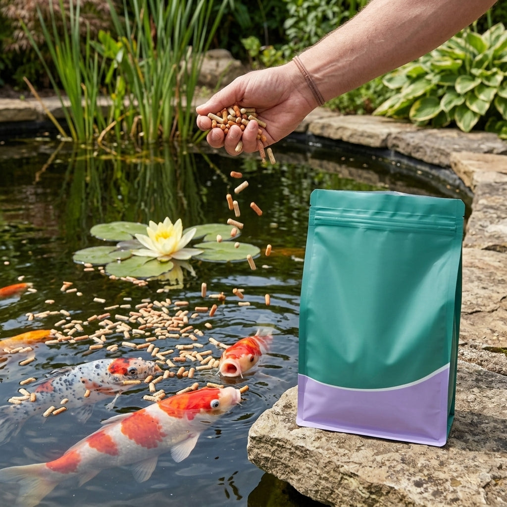 1,020g Mixed Pond Fish Food Sticks – Floating, Multi-Species Blend