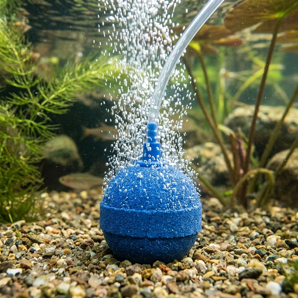 50mm Blue Airstone for 4mm Airline – High Oxygen Diffuser