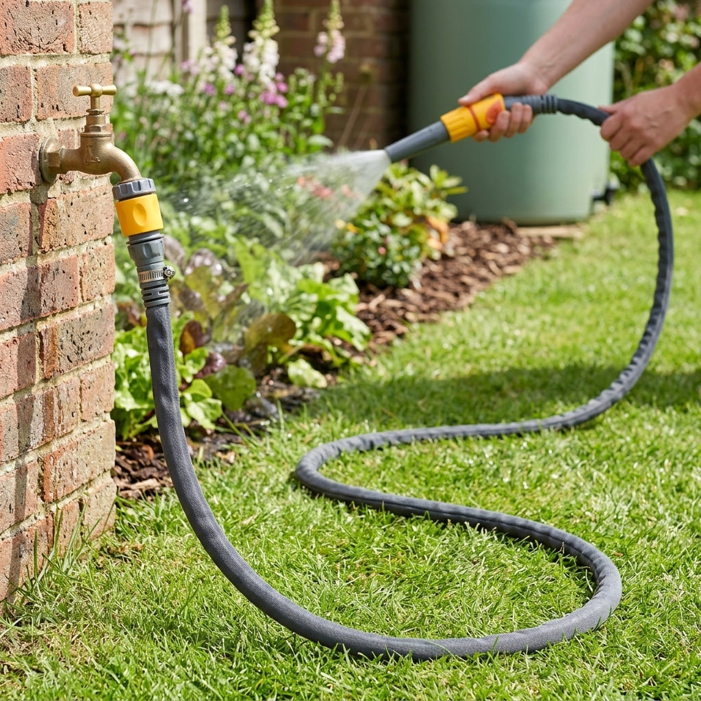 18mm x 25m Hybrid Garden Hose, Flexible & Durable