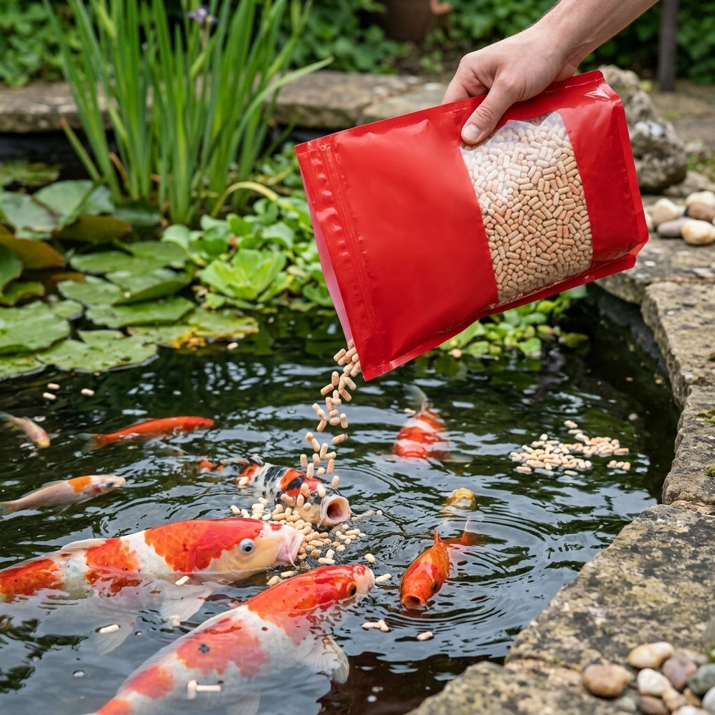 2.5kg Floating Pond Fish Food Sticks – 0.6cm x 1.4cm, 27% Protein
