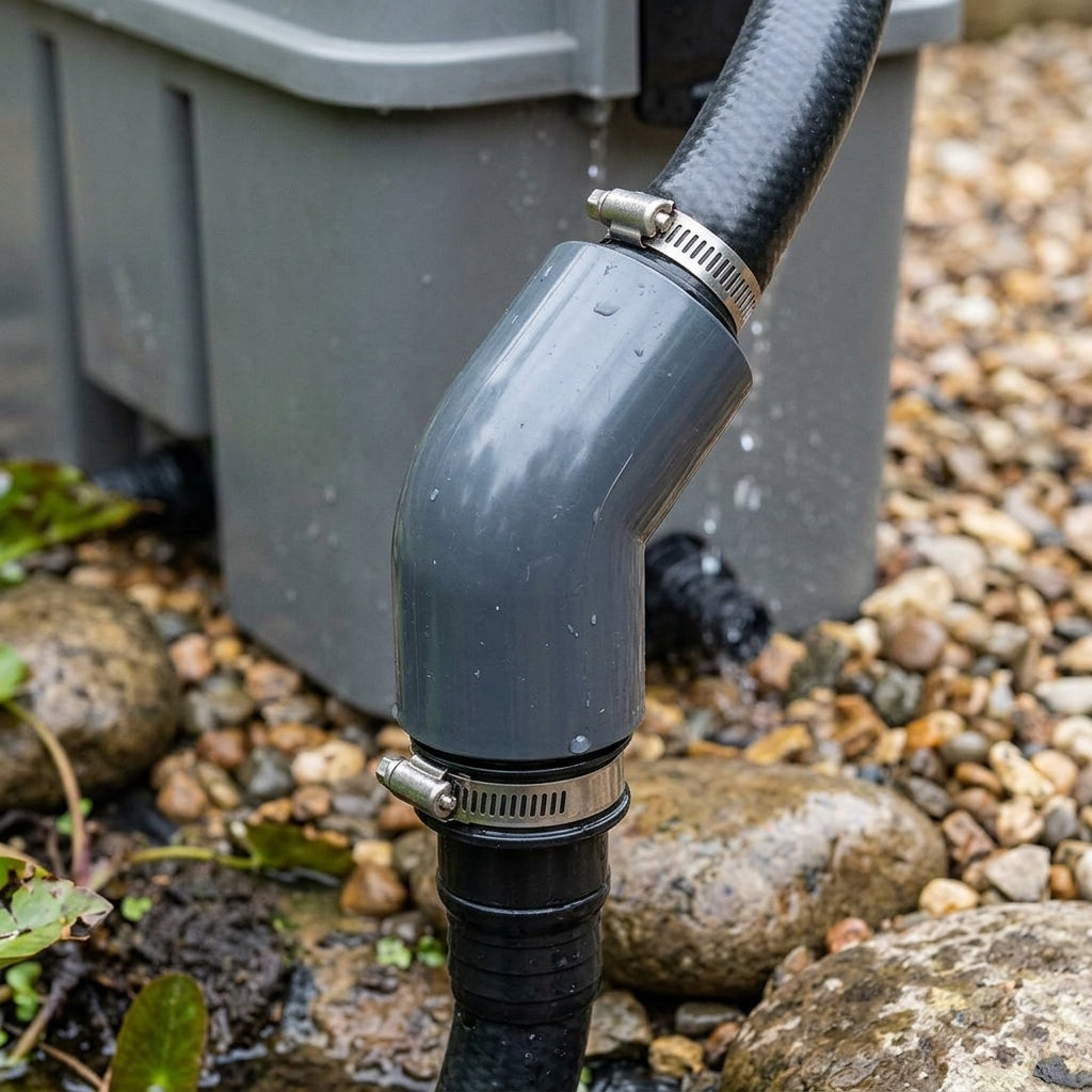 75mm 45° Elbow Pipe Fitting Grey for Pond Hose Systems