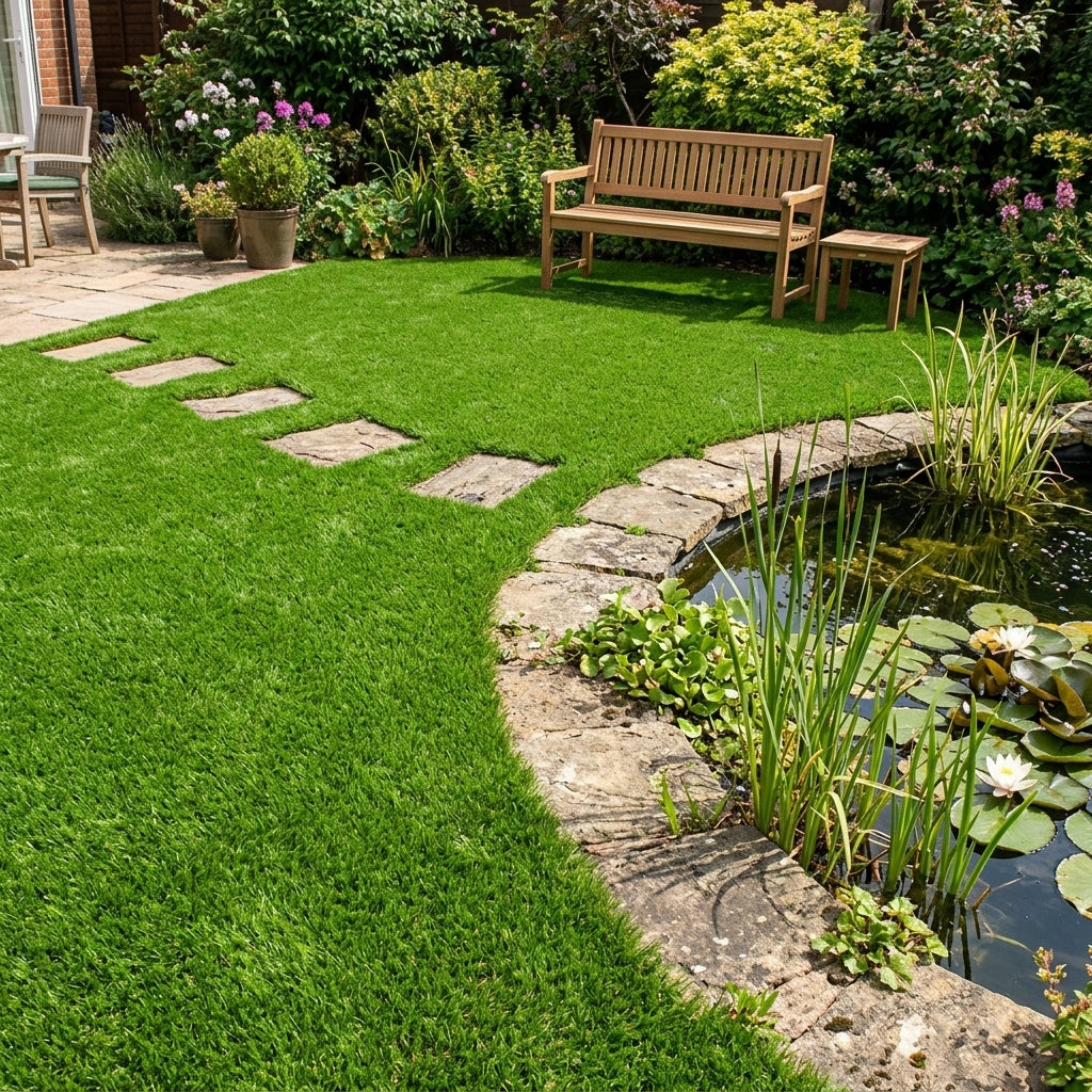 4m x 8m artificial grass 38mm pile garden turf