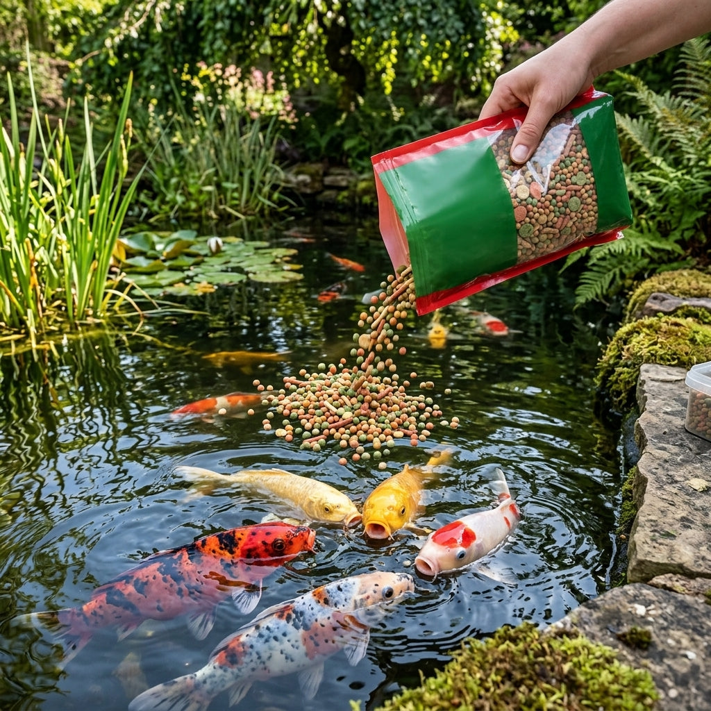 2kg Mixed Floating Pond Food – Pellets, Disks & Sticks for All Fish Sizes