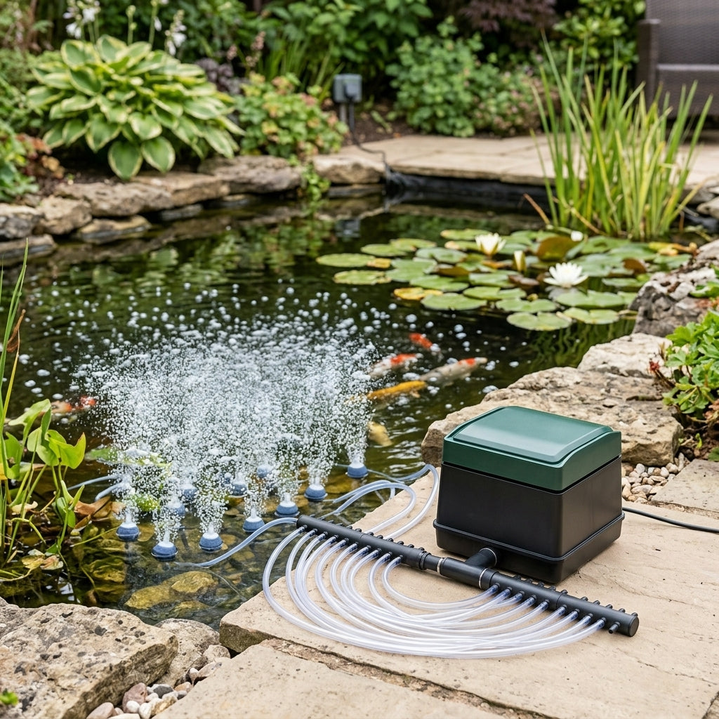3600 lph Pond Oxygenator Air Pump with 20-way Outlet