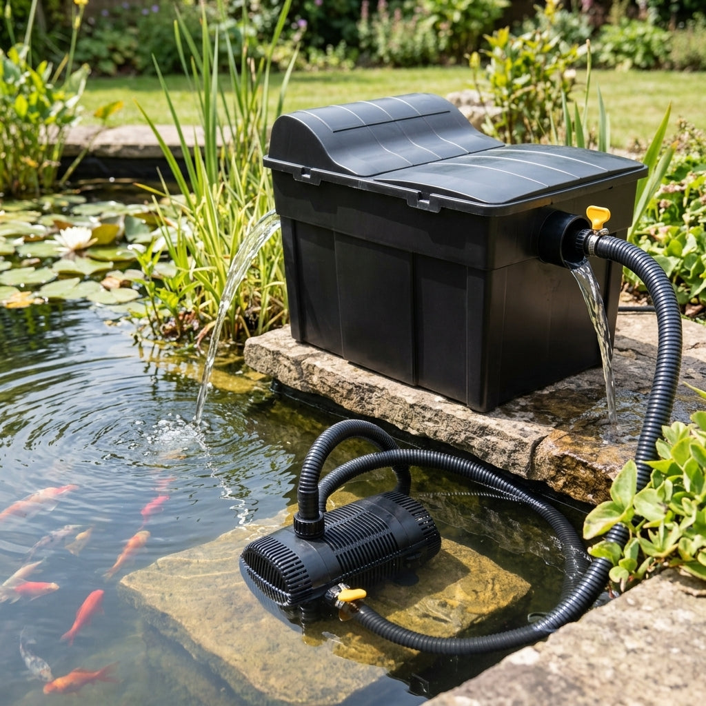 Filter and Pump Set with UVC, 56x38x44cm Filter, 6200LPH Pump