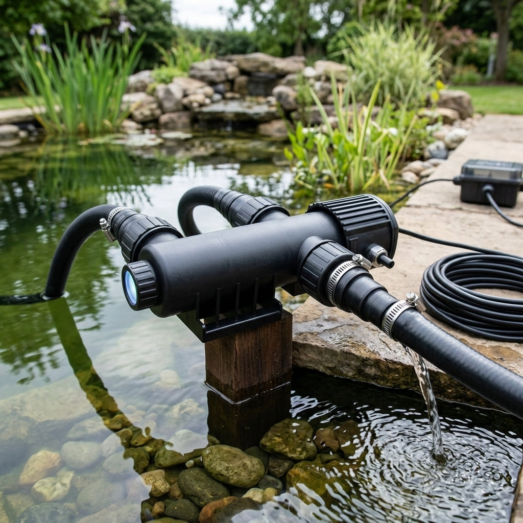 27.5cm UVC Unit 9W for Ponds up to 7500L with 5m Cable