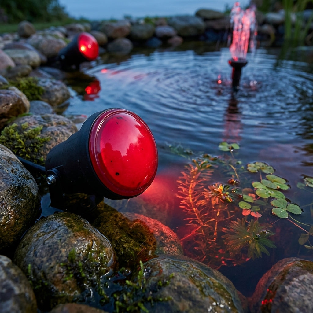 Halogen Pond Light Red Lenses Set – 3 Pack Replacement Covers