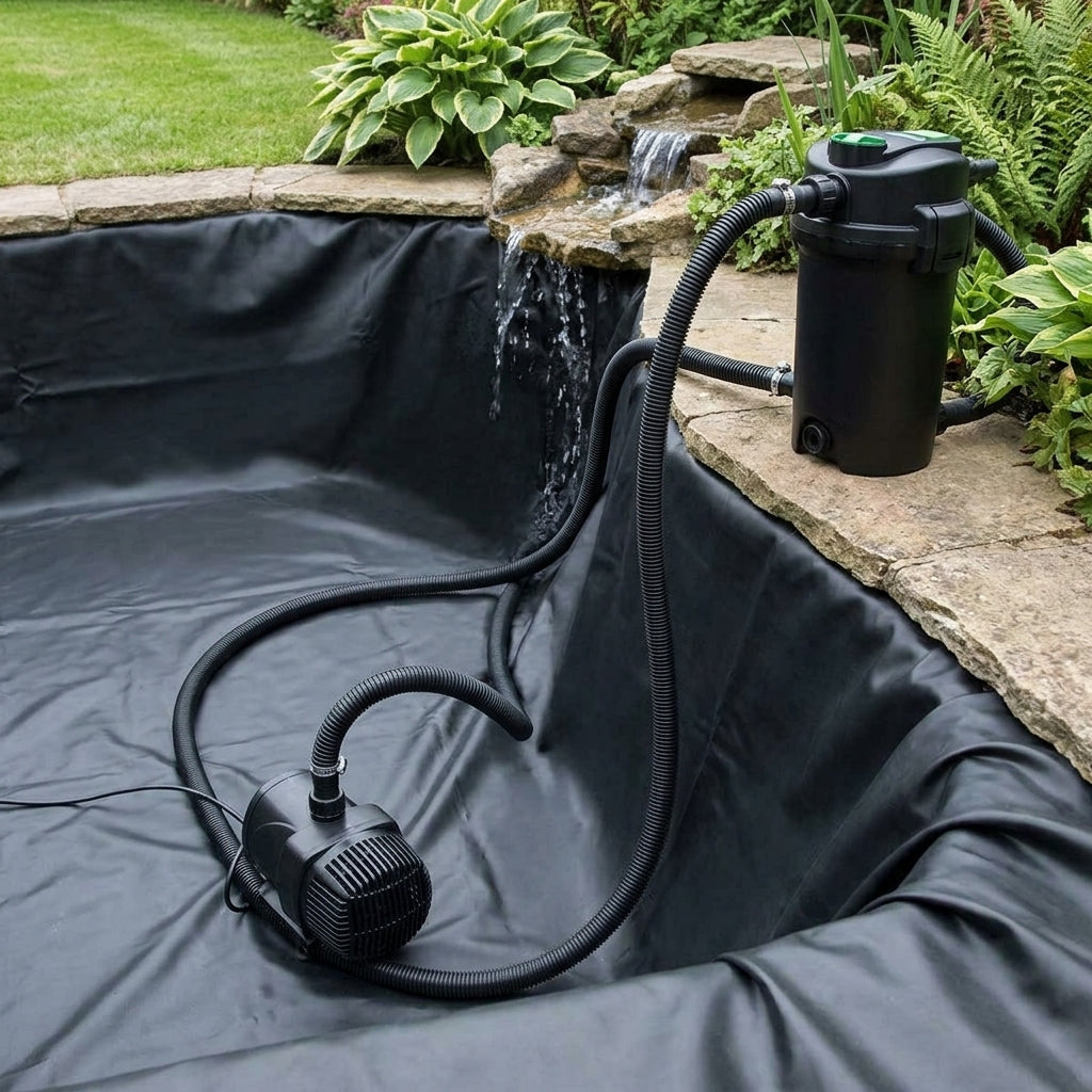 6m x 6m Pond Kit with Liner, Underlay, Pump and Filter