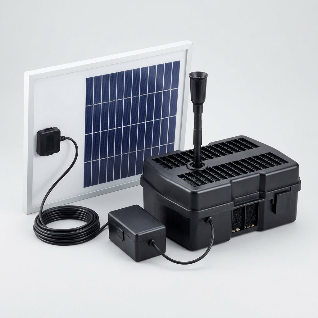 All-in-One Solar Pond Filter with UVC and 1600 Litre Capacity (view 2)