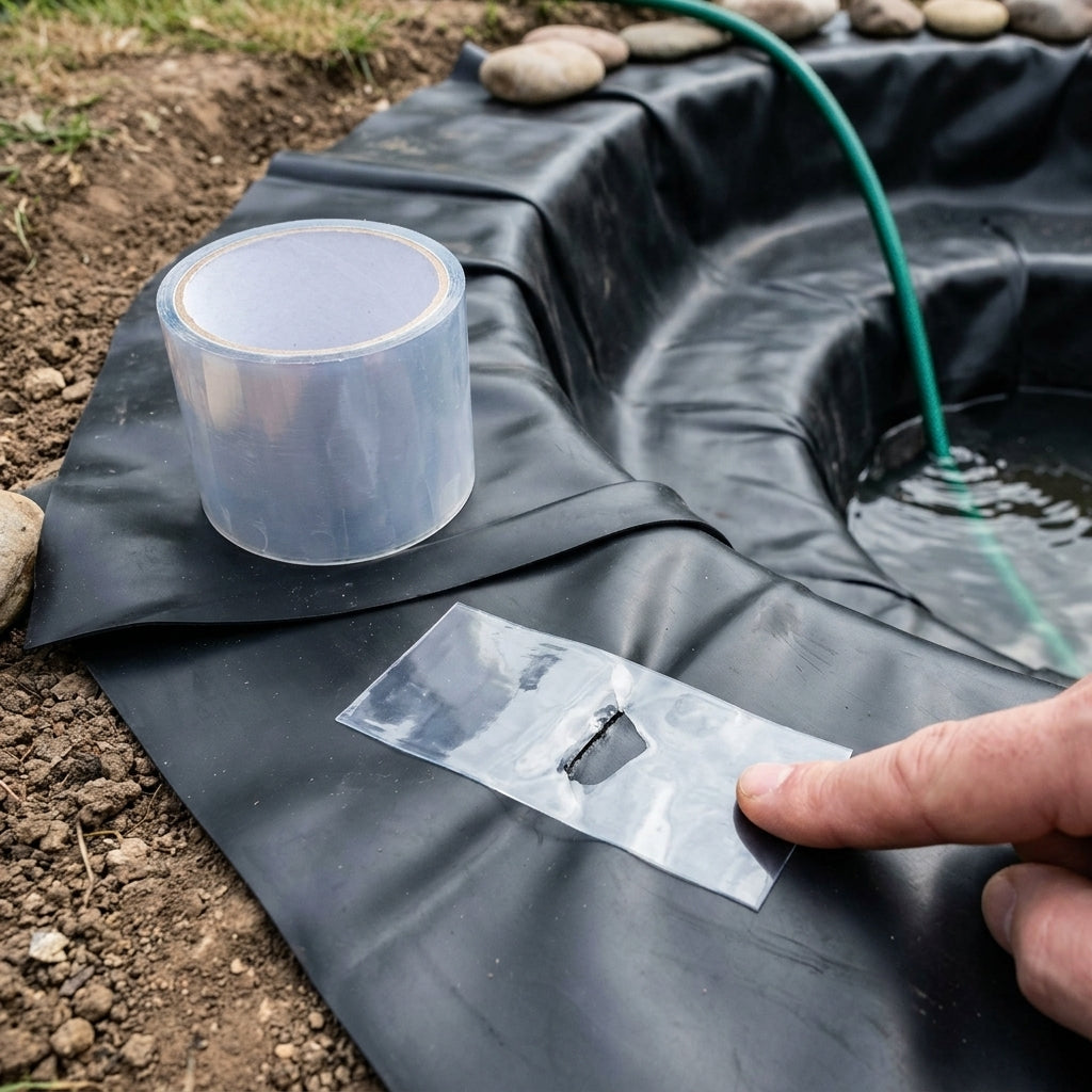1.5m Repair Tape – Clear, 10cm Wide for Pond Liners