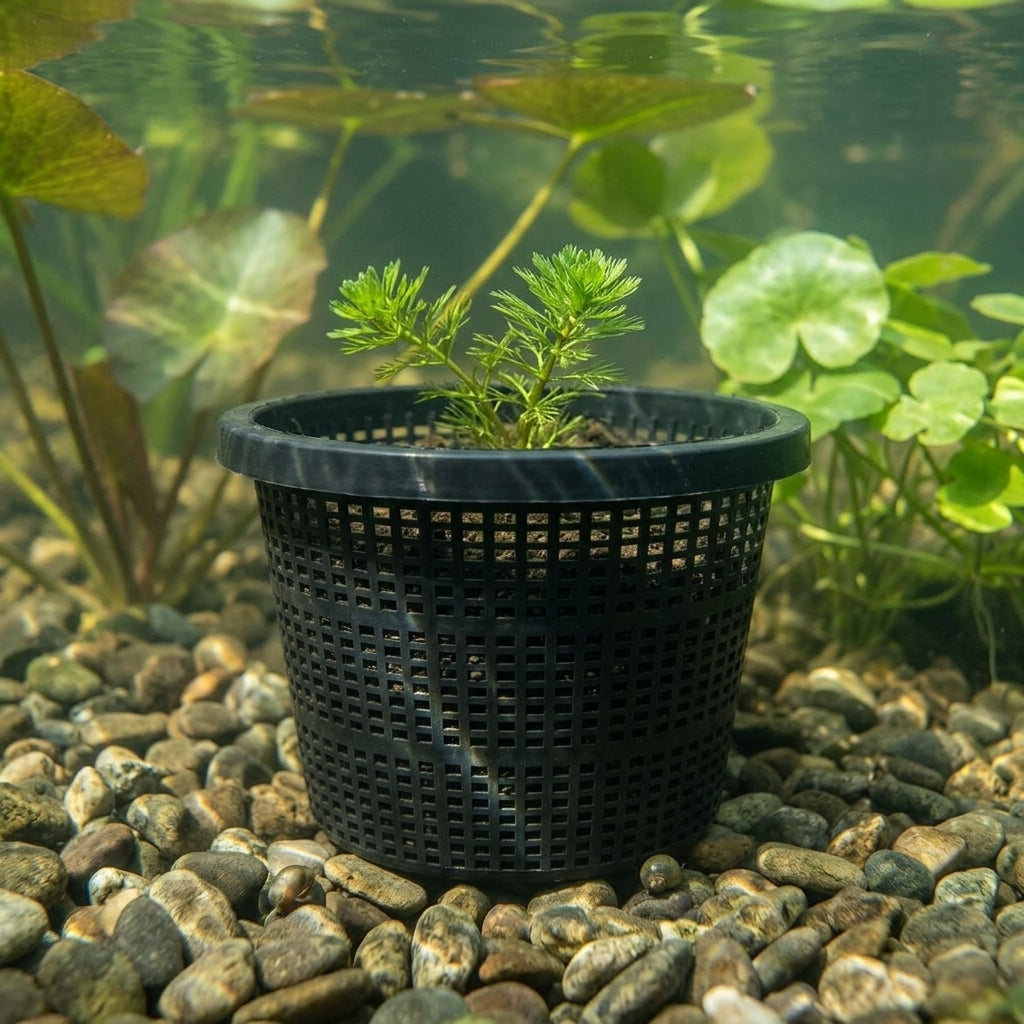 13cm x 10cm Small Round Pond Planting Basket – Fine Mesh