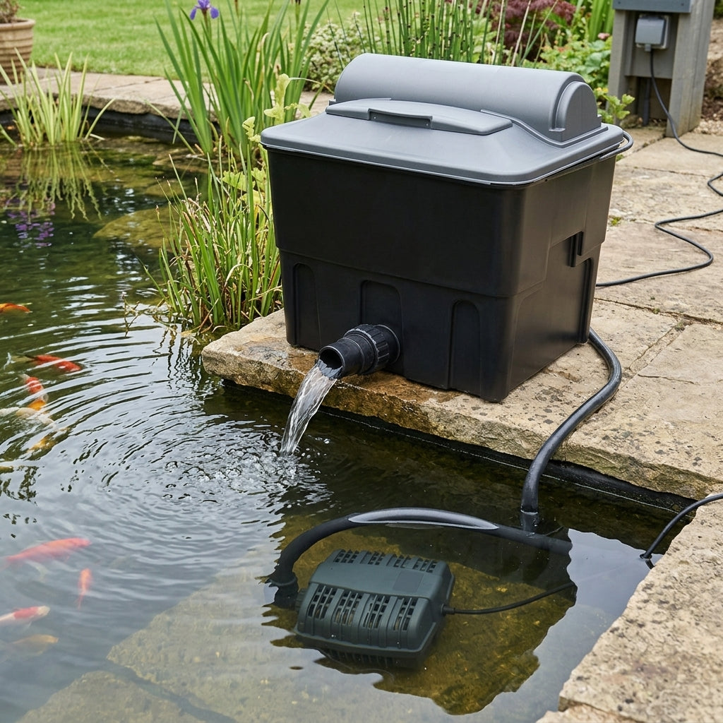 4000L Pond Filter and 2000L Pump Set with UVC and 35W Power