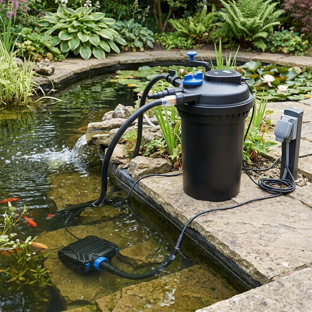 Filter and Pump Set for Ponds up to 20,000 Litres with UVC 24W