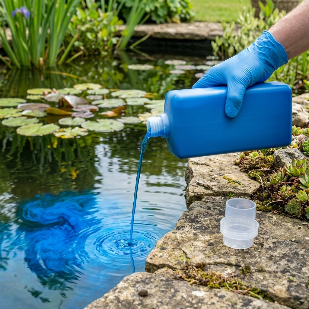 1 Litre Blue Pond Water Dye – Treats 60,000 Litres