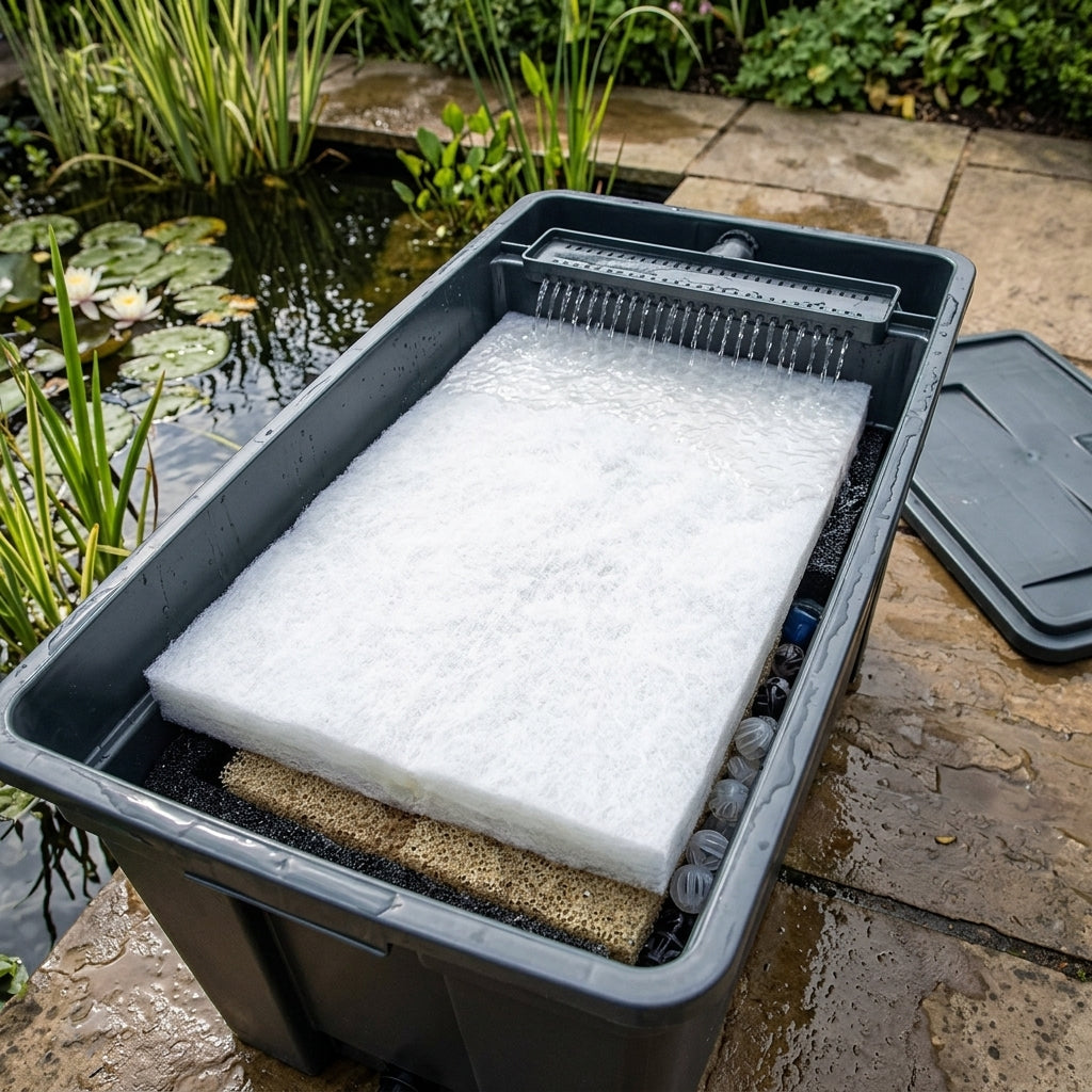 43x21 Inch Fine Filter Mat White – Large Pond Polishing Media