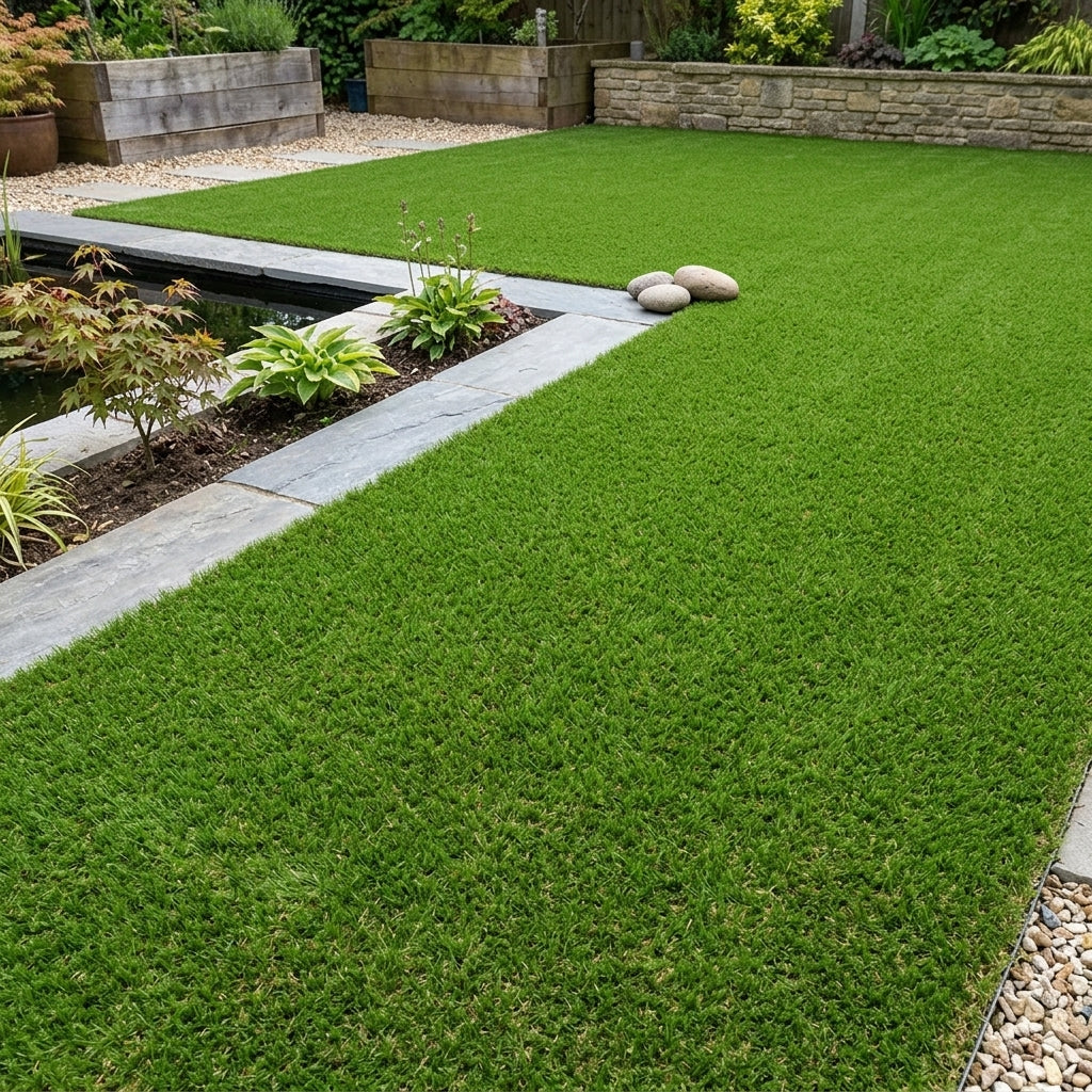 4m x 7m artificial grass with 38mm pile for gardens