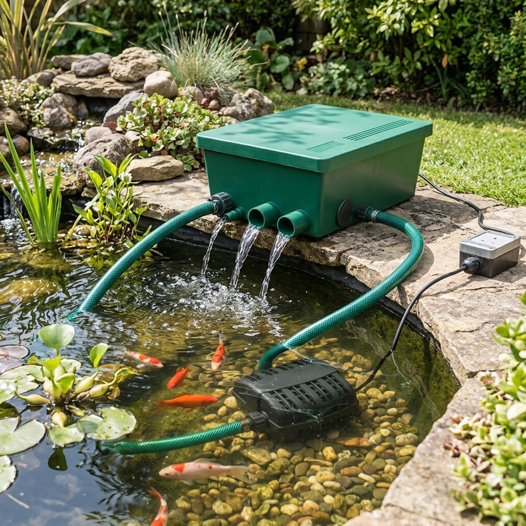 5000 Litre Pond Filter and 2500 Lph Pump Set with 45W Power