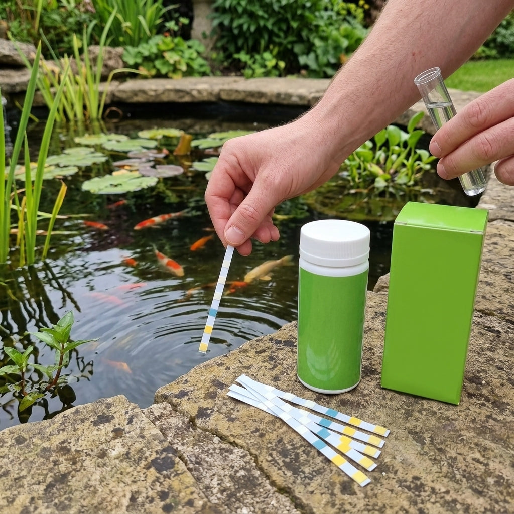 6-in-1 Pond Water Test Kit, 50 Strips, Multi-Parameter Testing