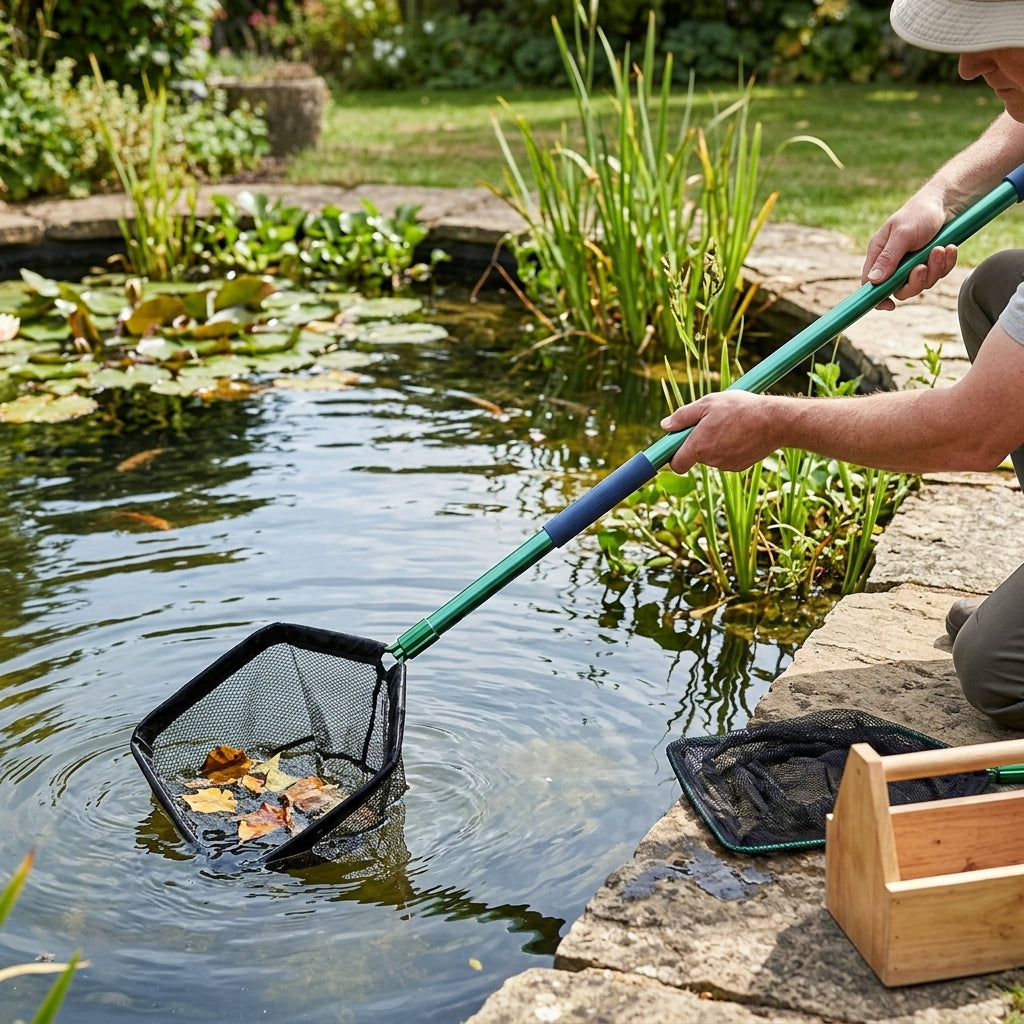 3m Telescopic Handle with Catching Net and Sludge Net Set