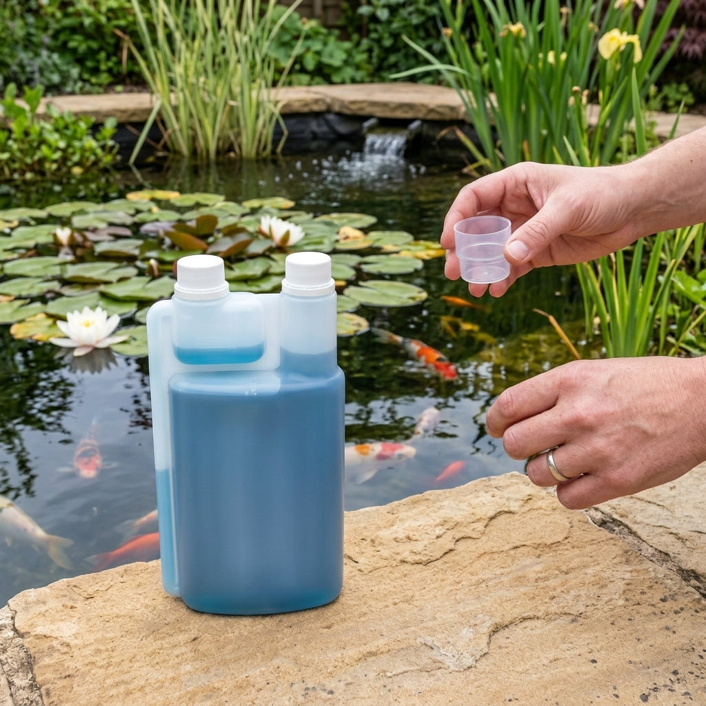 1,000ml Anti-Green Water Treatment for Ponds – Treats 22,750 Litres
