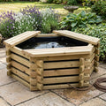 1.22m x 41cm Raised Wooden Pond 50 Gallon Capacity