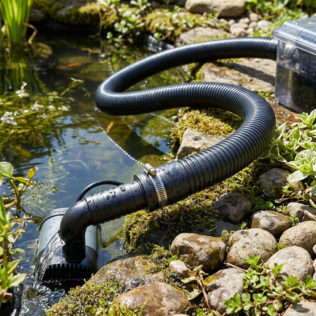 38mm Flexible Pond Hose – 1m+ Length, Smooth Bore PVC