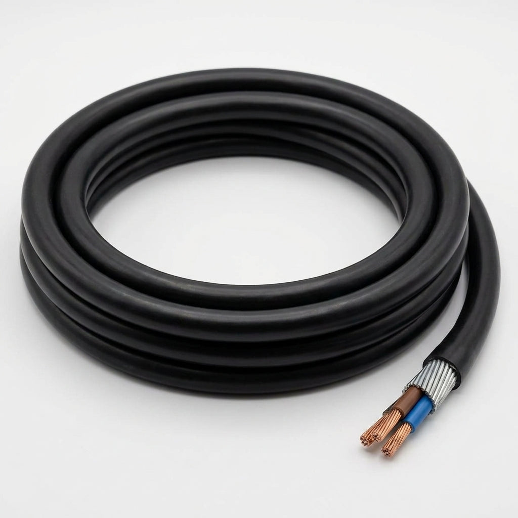 10mm Outdoor Armoured Electrical Cable – 1m+ Length, 600/1000V Rated (view 2)