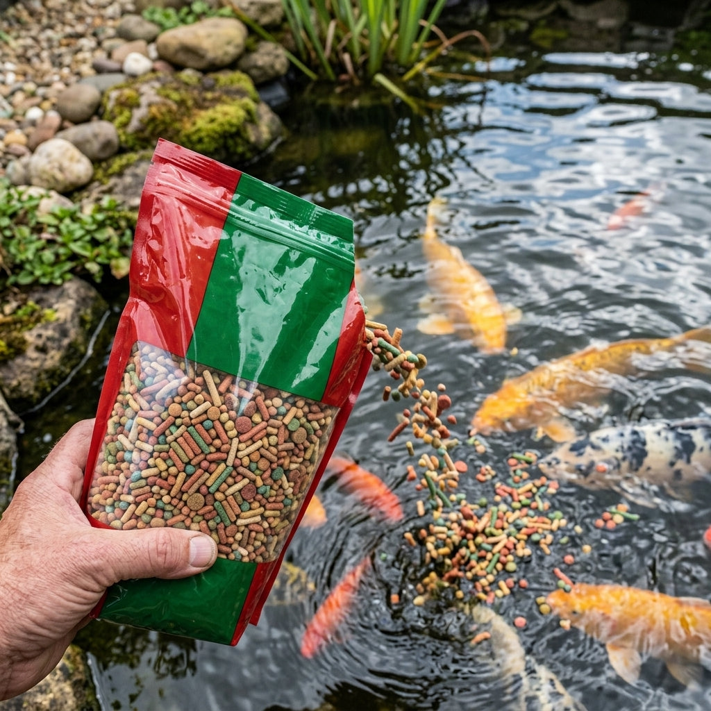 1kg Mixed Pellet and Stick Pond Fish Food Blend