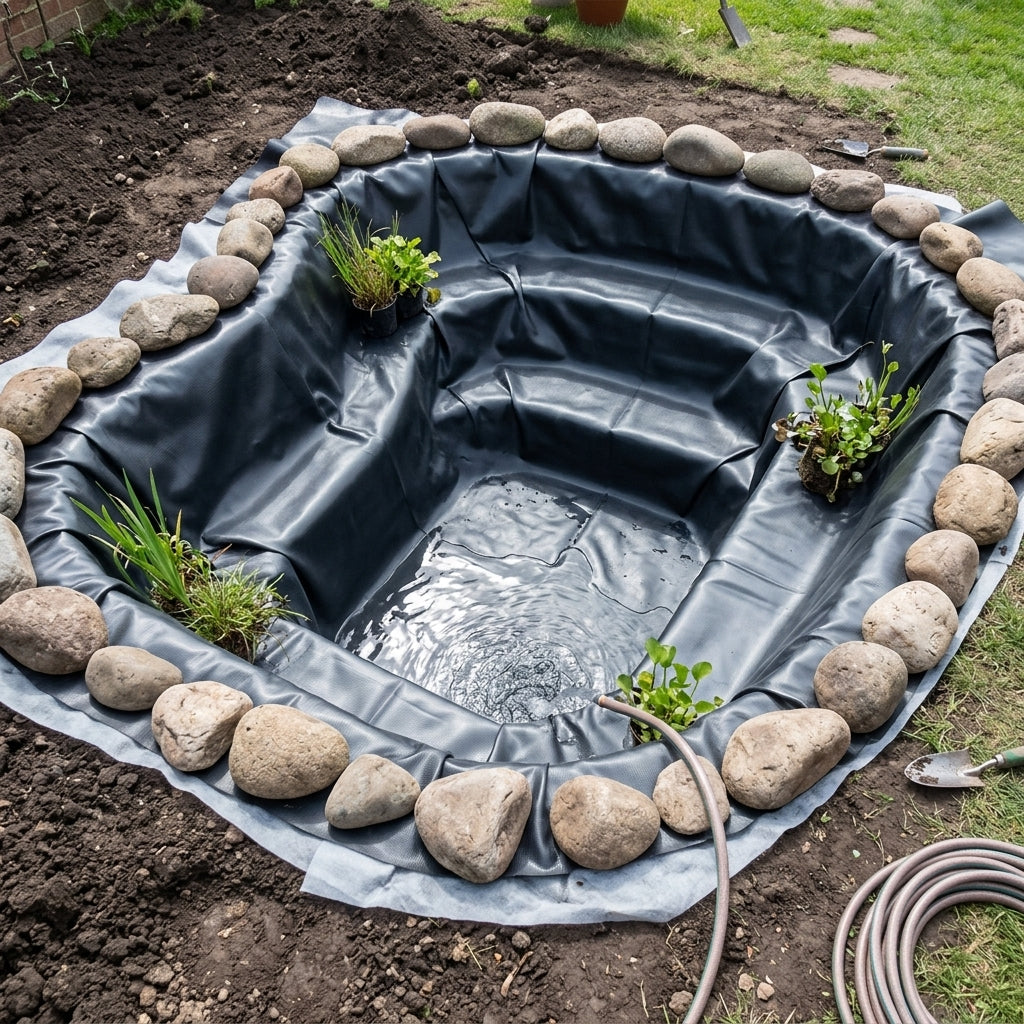 12m x 10m Pond Liner with Underlay LDPE 40-Year Guarantee