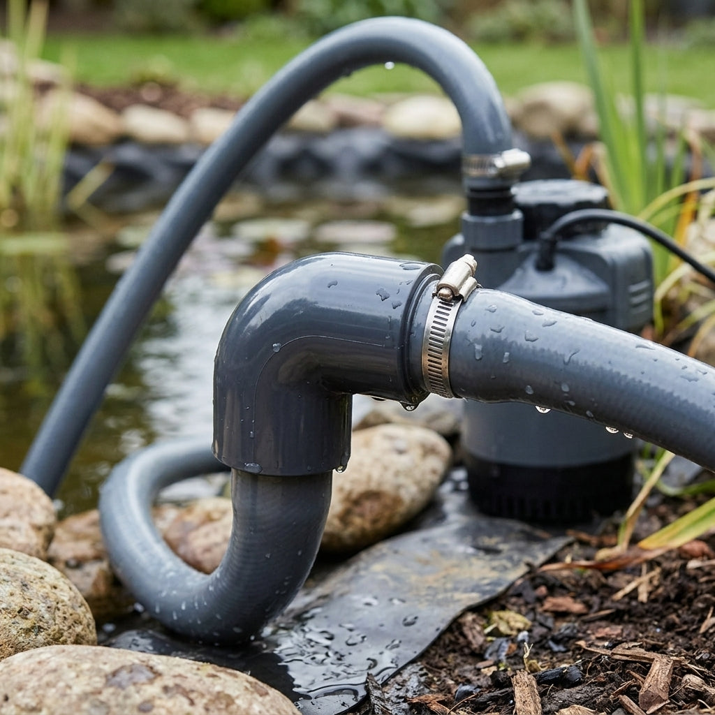 75mm 90° Elbow Connector Grey for Pond Pipework