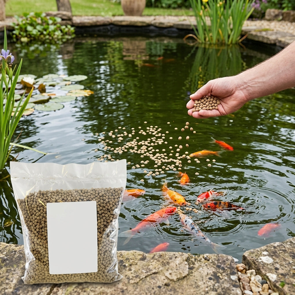 1kg Pond Fish Food Winter Wheatgerm Pellets 0.5cm