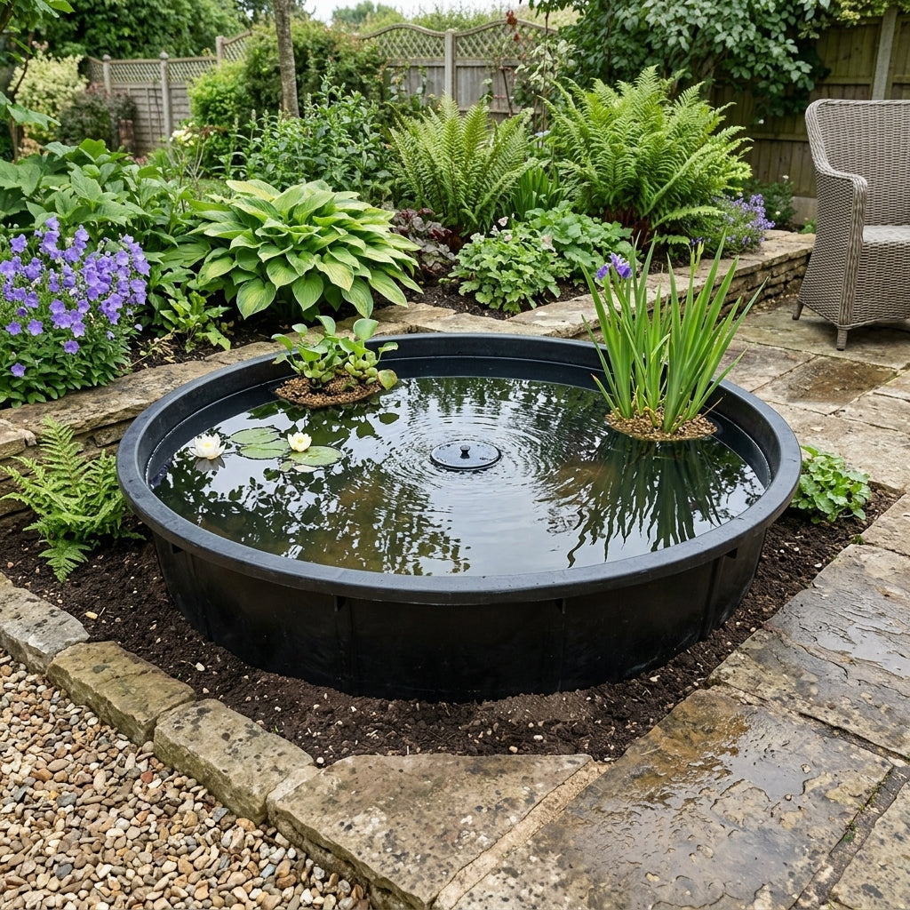 110cm Round Self-Standing Pond, Plastic, 275 Litre Capacity