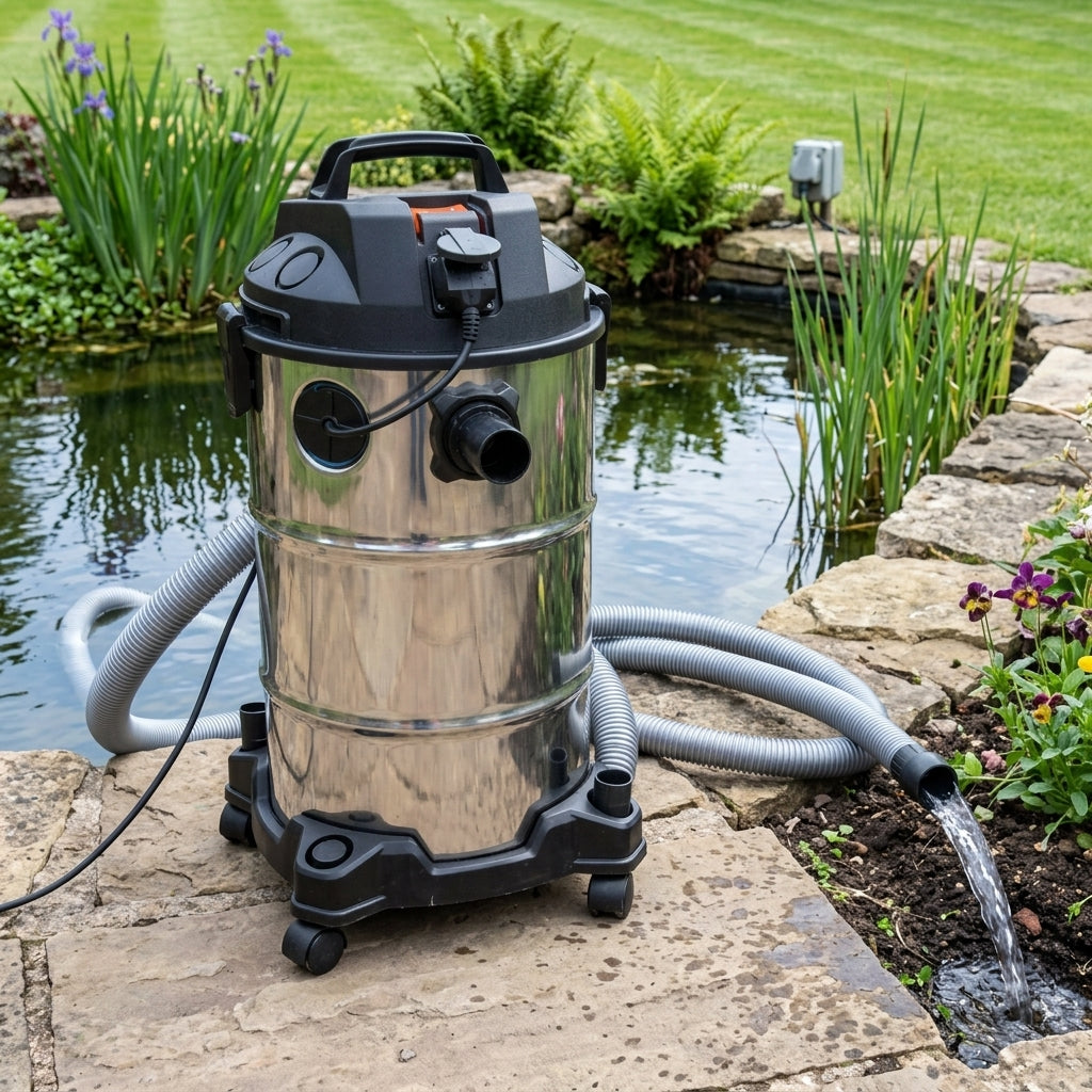 35 Litre Pond Vacuum with Steel Chamber and Continuous Cleaning