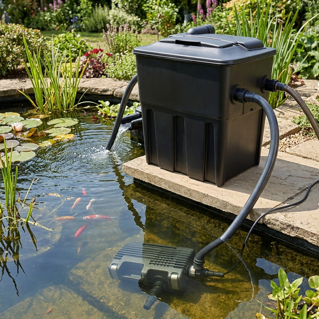 Ecocel 10000 Pond Filter & 6000 LPH Pump Set for Ponds up to 12,000L