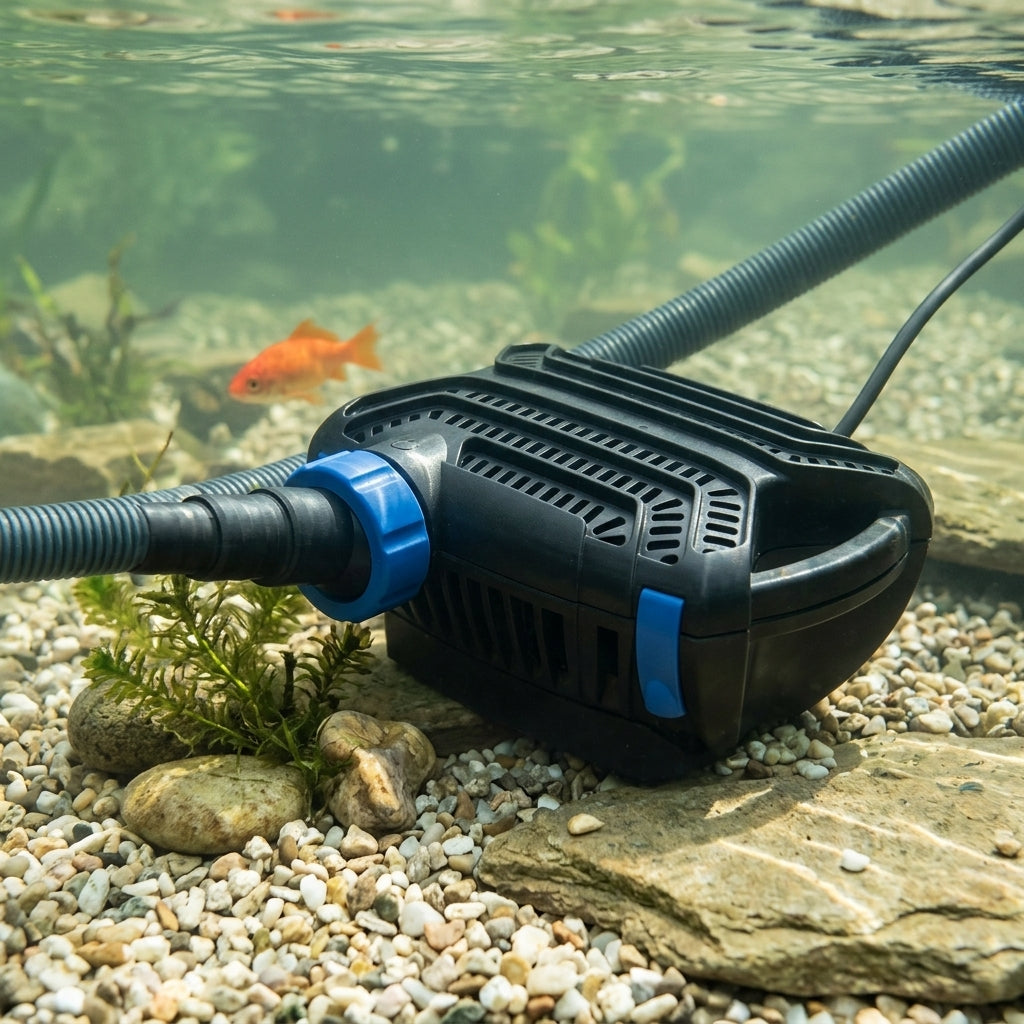 Filter Pump with Auto-Off and Eco Motor for Ponds