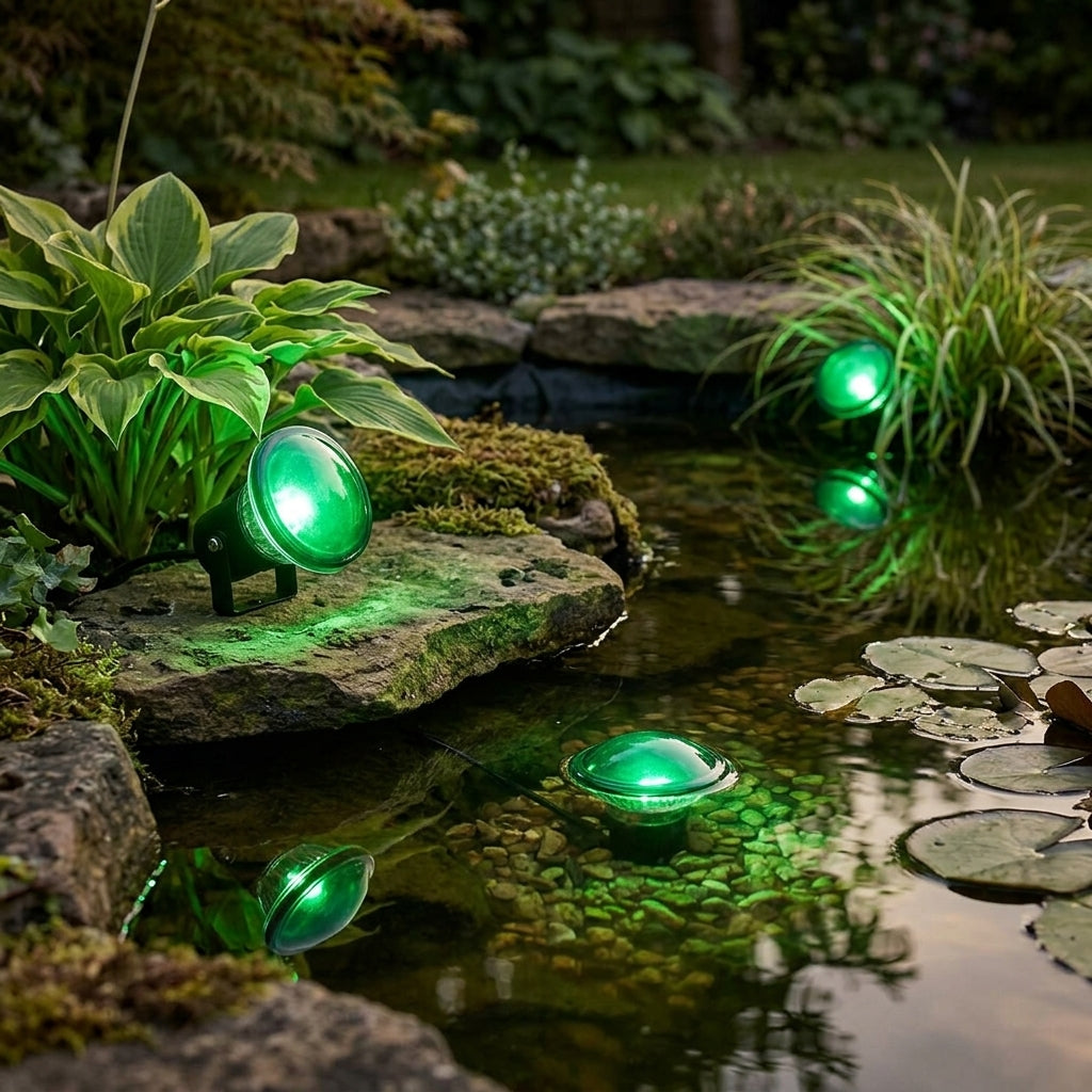 Green Lenses Set for Halogen Pond Lights – Pack of 3