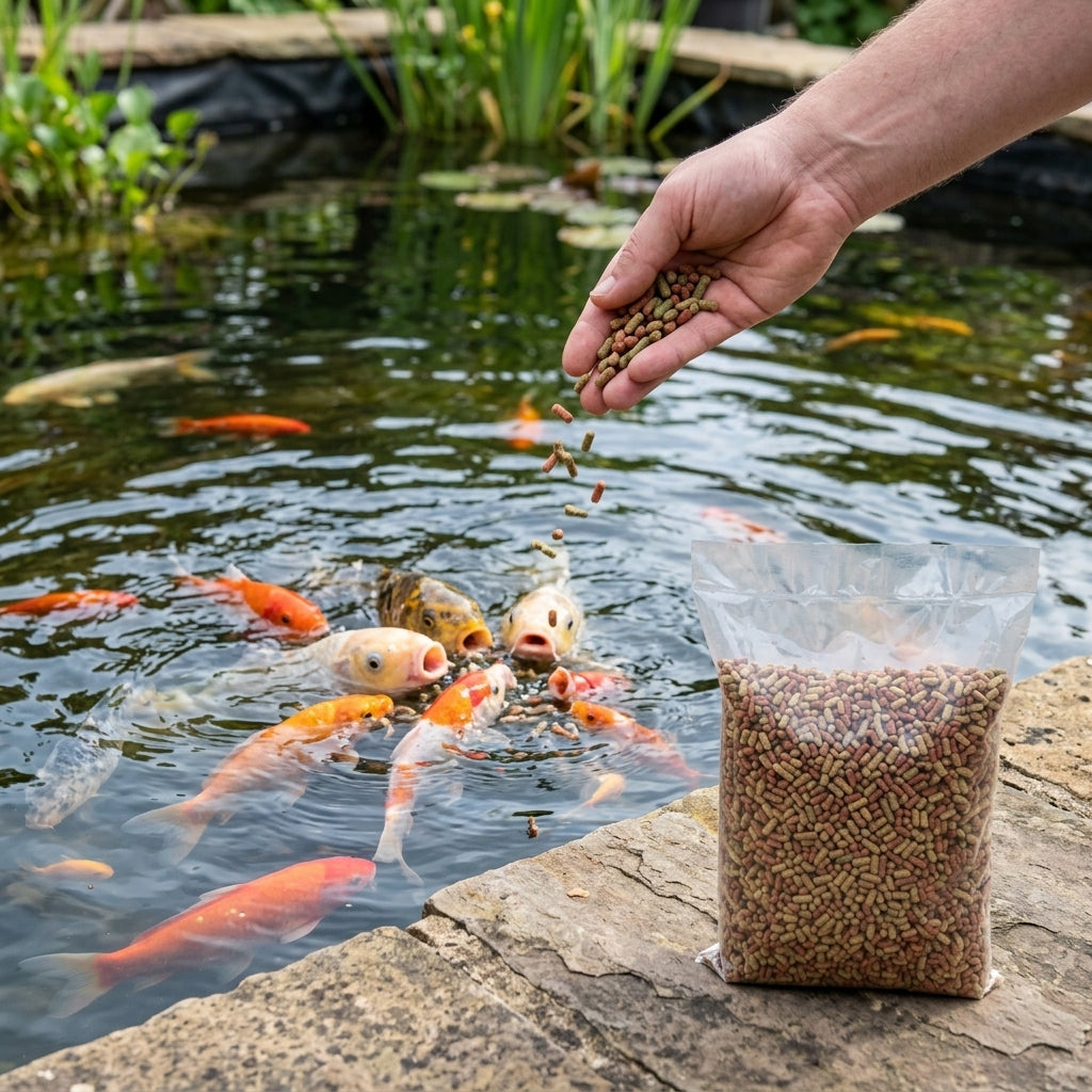 1kg Mixed Blend Pond Fish Food with Spirulina