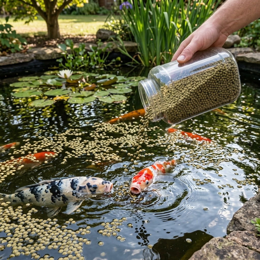 1,250g Staple Food Pellets for Pond Fish, 0.6cm Floating