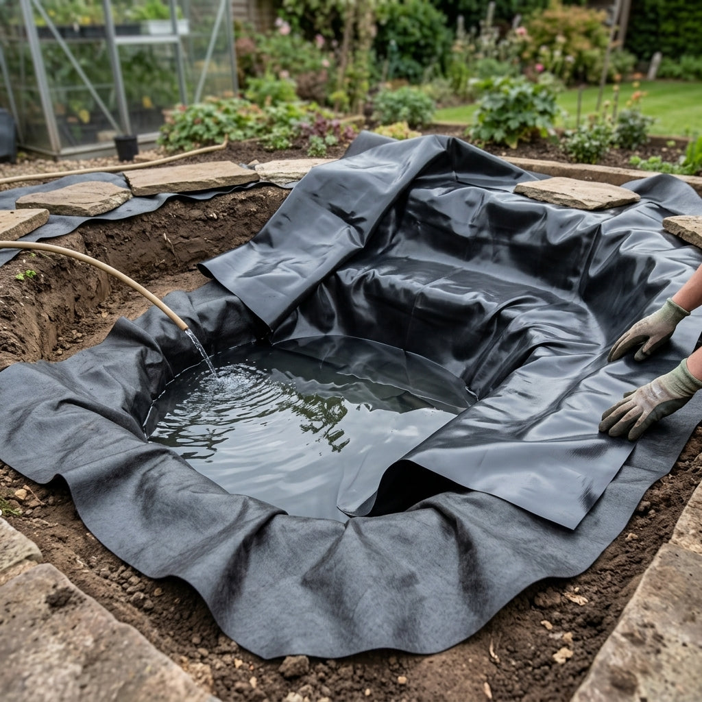 9m x 6m Pond Liner with 40 Year Guarantee and Underlay Included